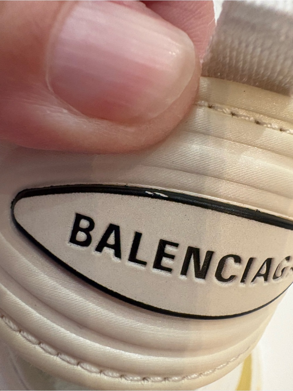 Balenciaga Track Sandals Cream Yellow Chunky Sport Sandals Size 37 US 7 - Picture 8 of 13